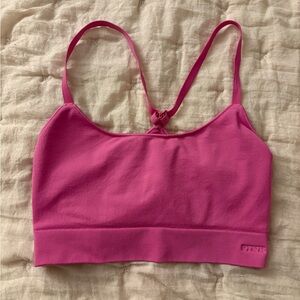 Victorias Secret Pink Seamless Scoop Racerback Sports Bra Large